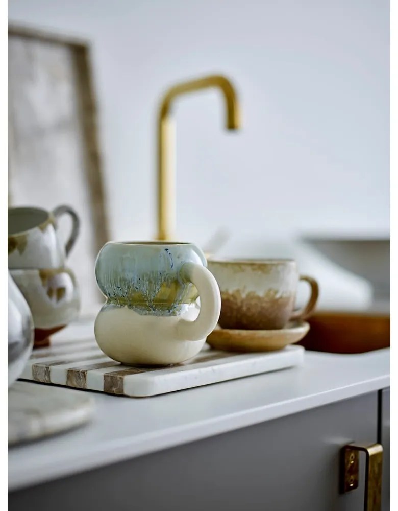 Tazze in set blu e color crema in gres 4 pz 400 ml Luna – Bloomingville