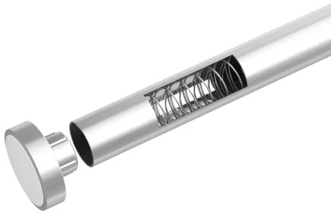 WENKO 24888100 - Asta doccia LUZ 185 x 2,8 cm, acciaio inox / cromo lucido