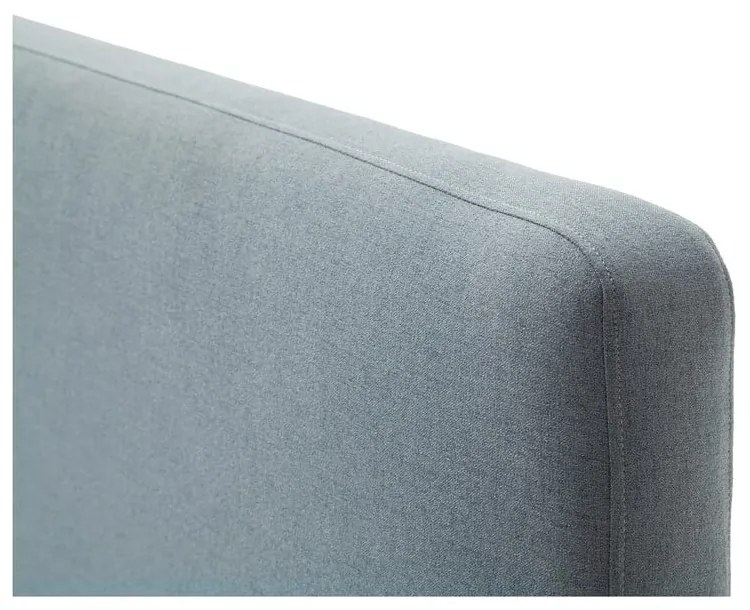 Letto matrimoniale imbottito blu/grigio con contenitore con rete inclusa 180x200 cm Mattis – Meise Möbel
