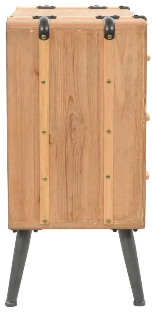 Cassettiera in legno massello di abete 91x35x73 cm