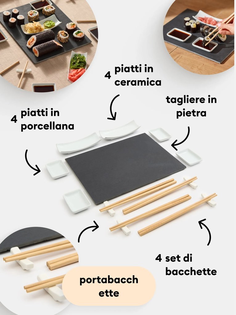 Sinsay - Set da portata per sushi - bianco