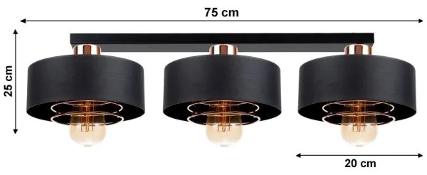 Lampadario a plafone VEST 3xE27/60W/230V