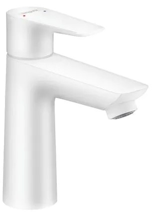 Rubinetto per lavabo a canna media Talis E bianco verniciato opaco HANSGROHE H 16.2 cm