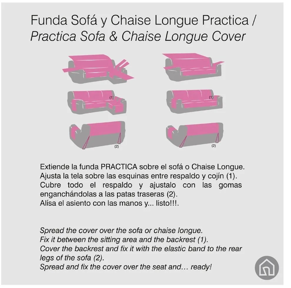 Copridivano 3 posti grigio chiaro Urban - Casa Selección