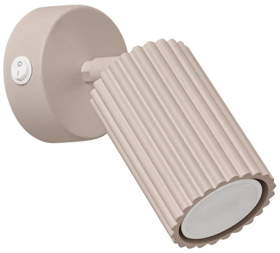 Faretto grigio tortora in metallo 8x16 cm Gleam – Sollux