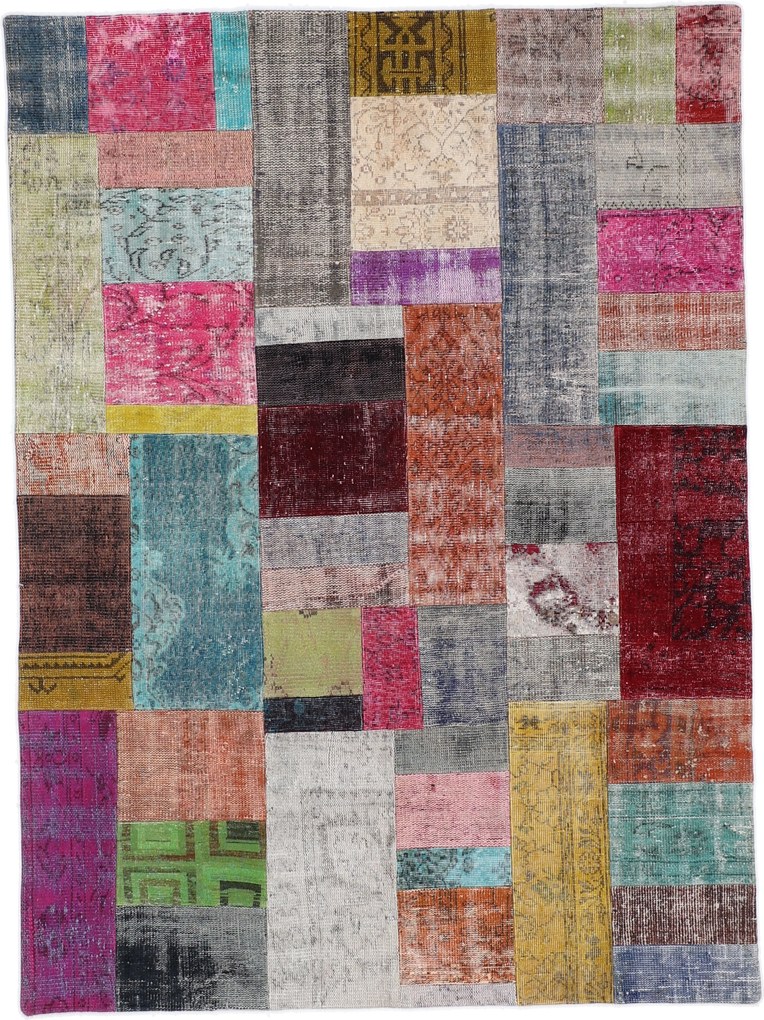 Patchwork Tappeto 240 x 180 (Tacchino) Annodato A Mano
