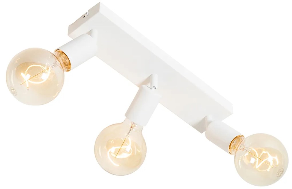 Faretto moderno bianco rettangolare 3 luci - Facil