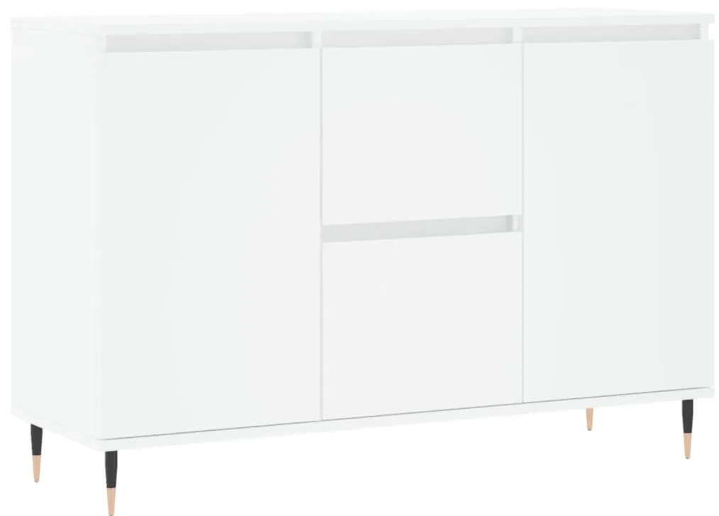 Credenza bianca 104x35x70 cm in legno multistrato