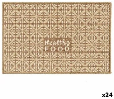 Tappeto Healthy Food 40 x 1 x 60 cm Beige Poliammide Lattice (24 Unità)