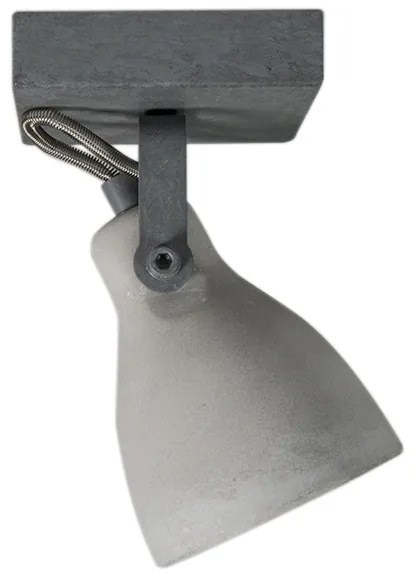 Faretto industriale grigio cemento 1 luce - Creto
