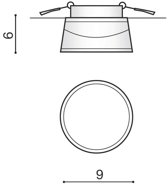 Azzardo AZ2773 - Lampada LED da incasso per bagni UNA LED/7W/230V IP44