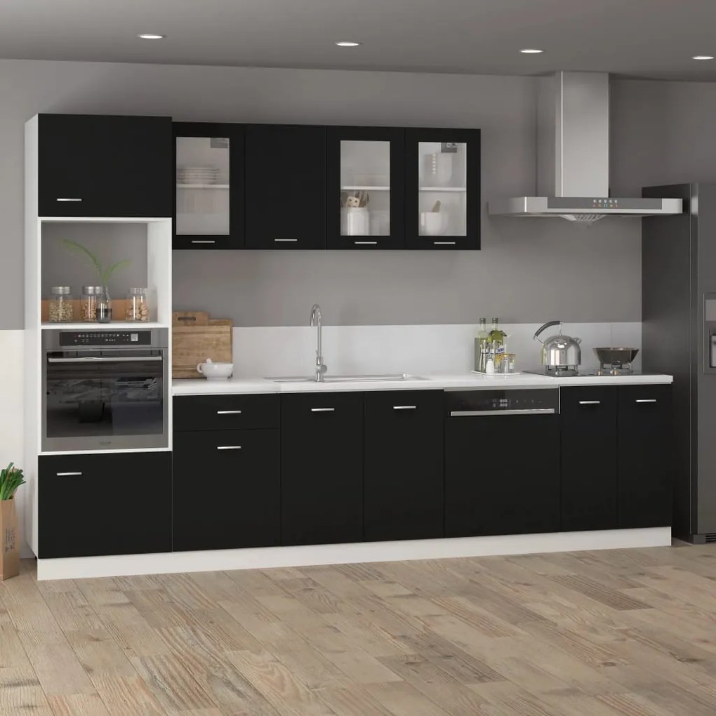 Armadio con cassetto nero 50x46x81,5 cm in legno multistrato