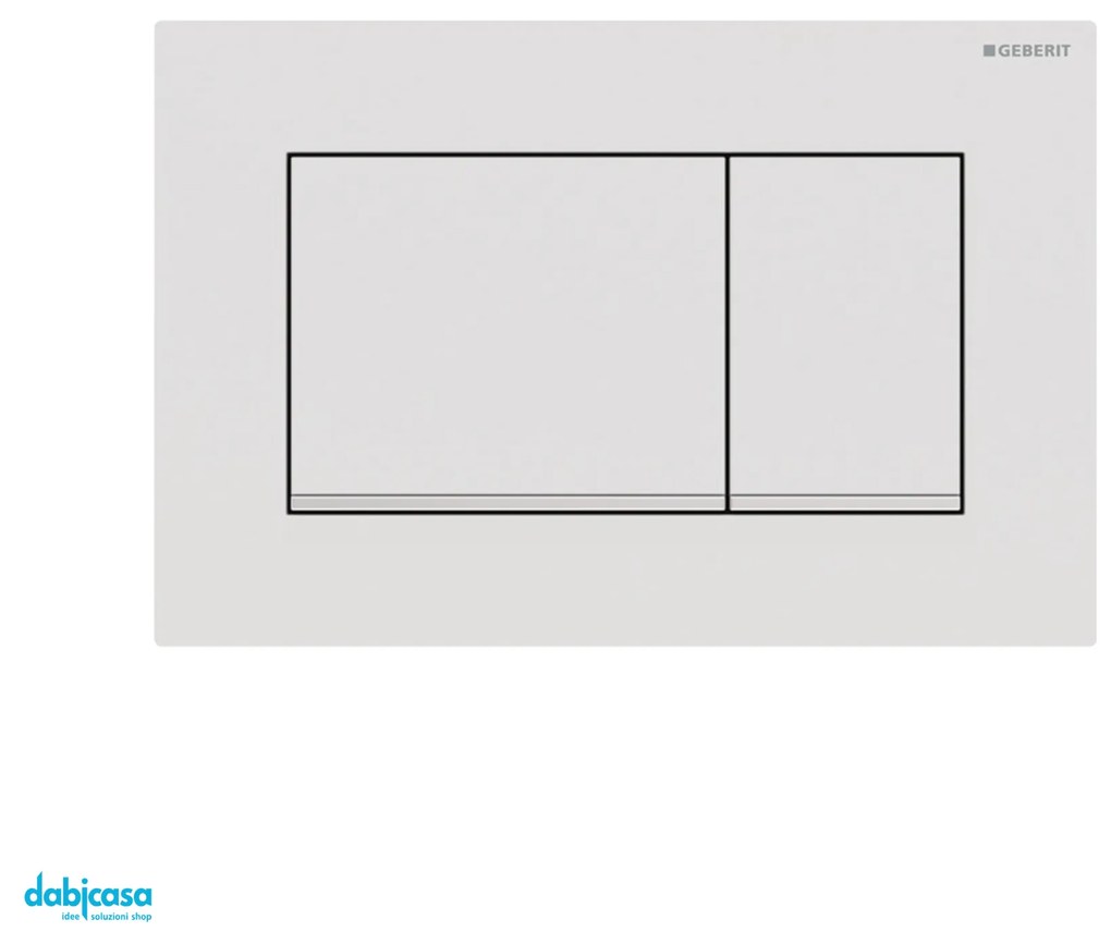 Geberit "Sigma 30" Placca Di Azionamento Doppio Pulsante Bianco Opaco/Cromo