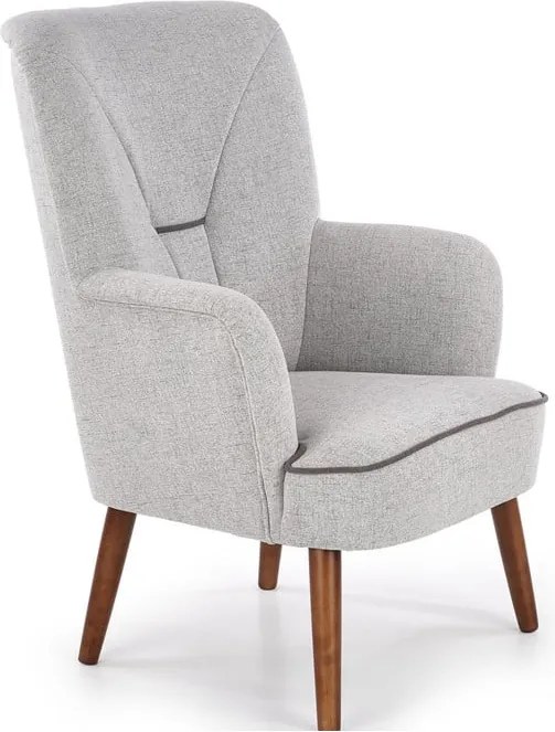 Poltrona imbottita Bishop in grigio - H 102 cm