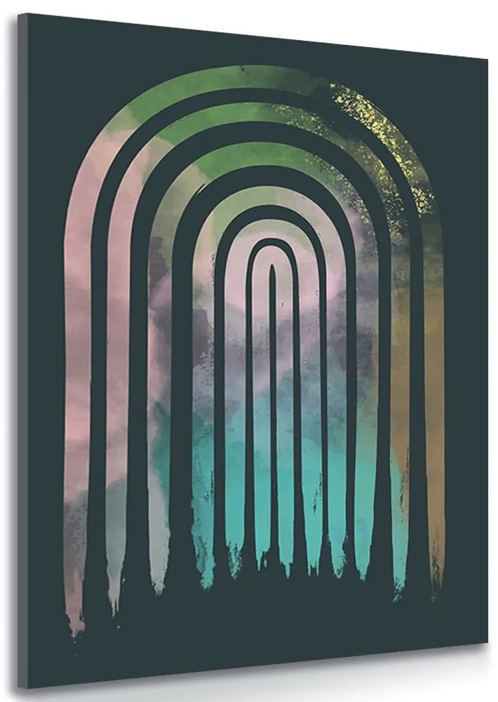 Stampa su tela – Street art arcobaleno Mid-Century