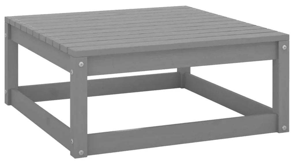 Poggiapiedi da giardino con cuscini 2 pz bianchi in legno pino