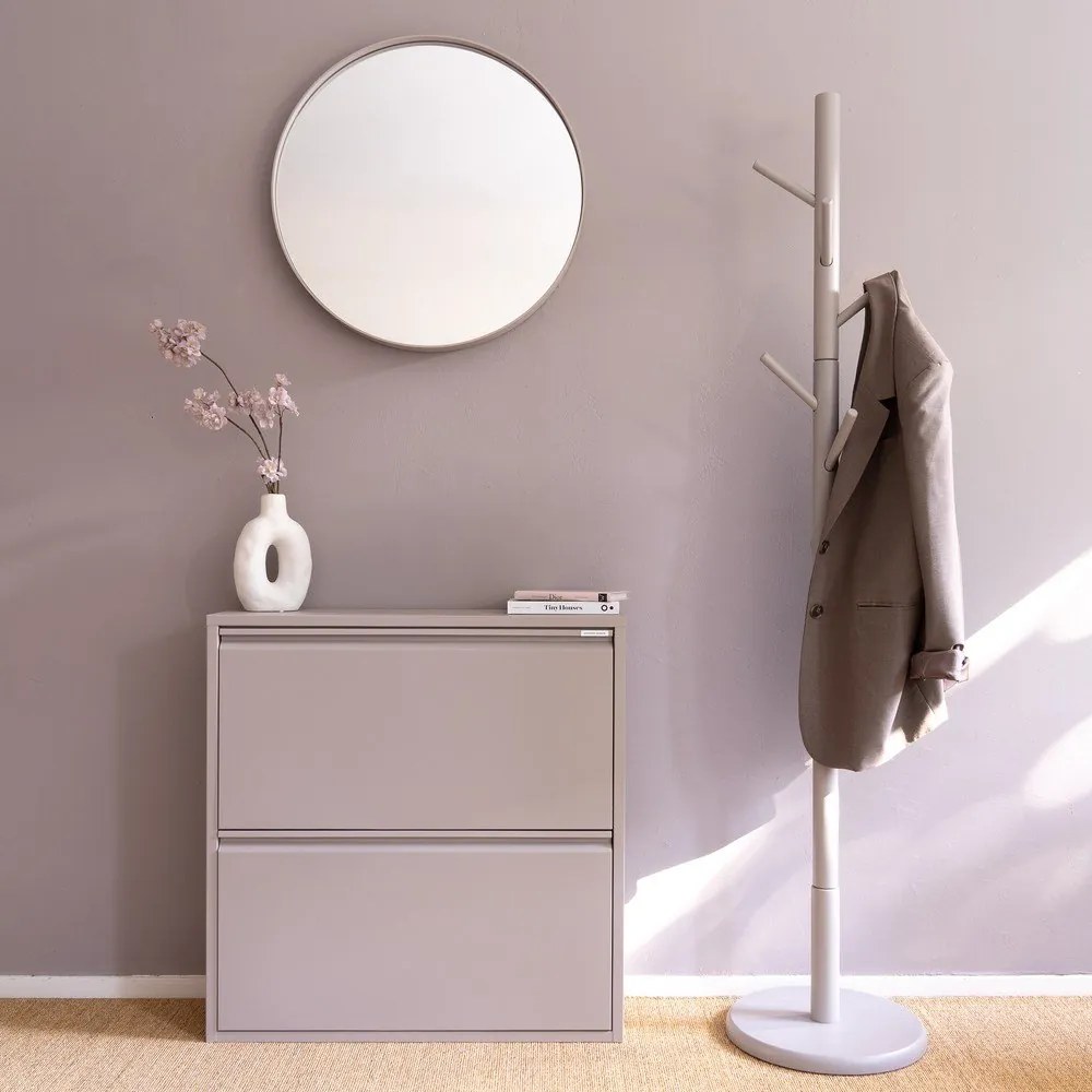 Scarpiera in metallo grigio-beige Billy - Spinder Design