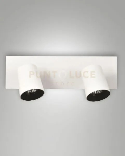 Modo spot bianco 2 luci alluminio spazzolato orientabile attacco ...