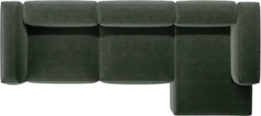 Divano angolare verde (con penisola a destra/con chaise lounge) Bergamo – Cosmopolitan Design