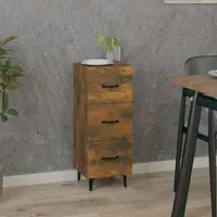 Credenza Rovere Fumo 34,5x34x90 cm in Legno Multistrato cod mxl 16484