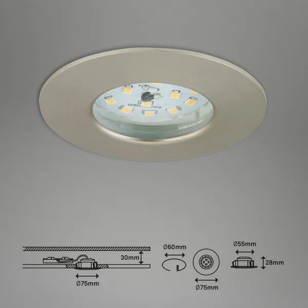 Briloner 7231-032-SET 3x Lampada LED dimmerabile da bagno LED/5,5W/230V IP44