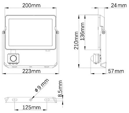 Philips - Proiettore LED da esterno con sensore PROJECTLINE LED/50W/230V IP65 4000K