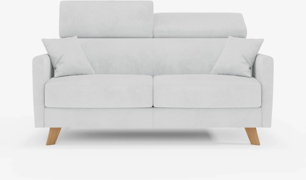 Francy divano letto con poggiatesta regolabili - 100% sfoderabile in elegante tessuto smacchiabile T30