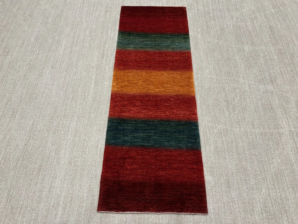 Loribaft Tappeto 80x230 Rosso (Iran) Annodato A Mano
