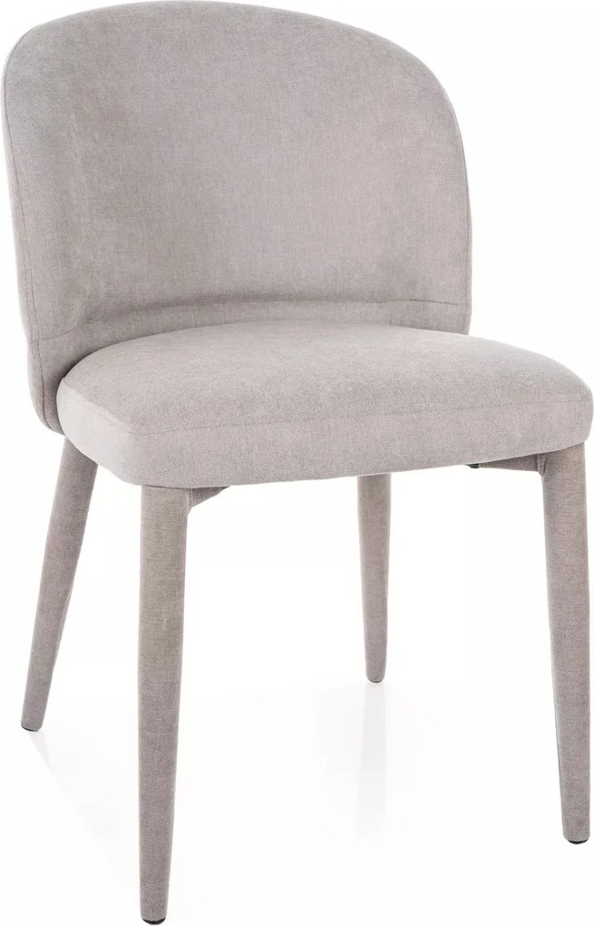 Sedia Tino Wind in tessuto grigio chiaro – 50x45x81 cm