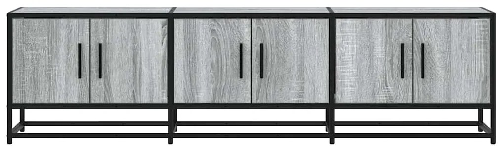 Mobile tv grigio sonoma 150x35x41cm in truciolato e metallo