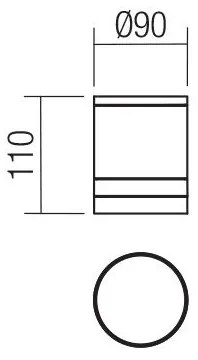 Redo 90519 - Plafoniera da esterno CARGO 1xGU10/28W/230V IP54 antracite