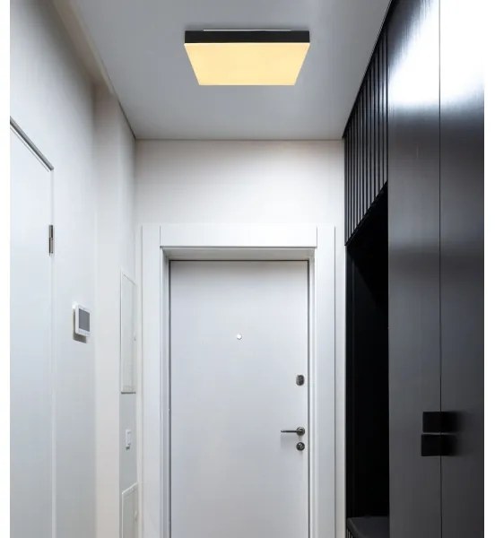 Globo 41594D1 - Plafoniera LED DORO LED/18W/230V 30x30 cm nero