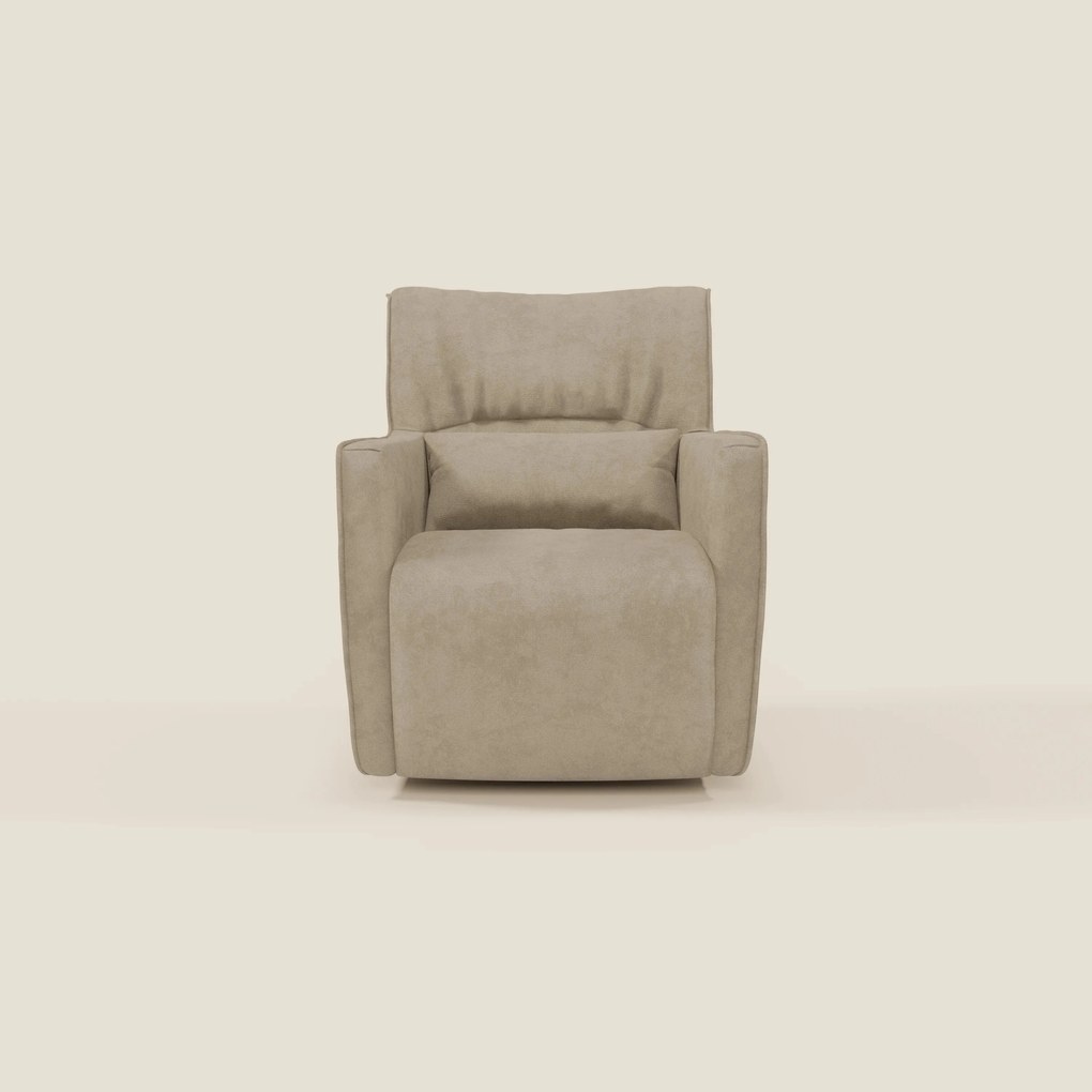 Tulla Poltrona girevole in tessuto impermeabile T02 beige
