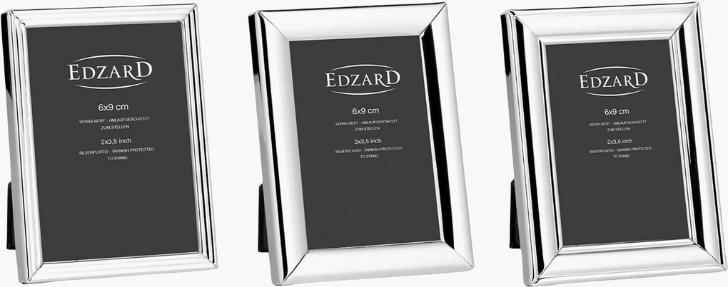 Set di 3 cornici portafoto placcate in argento Joline