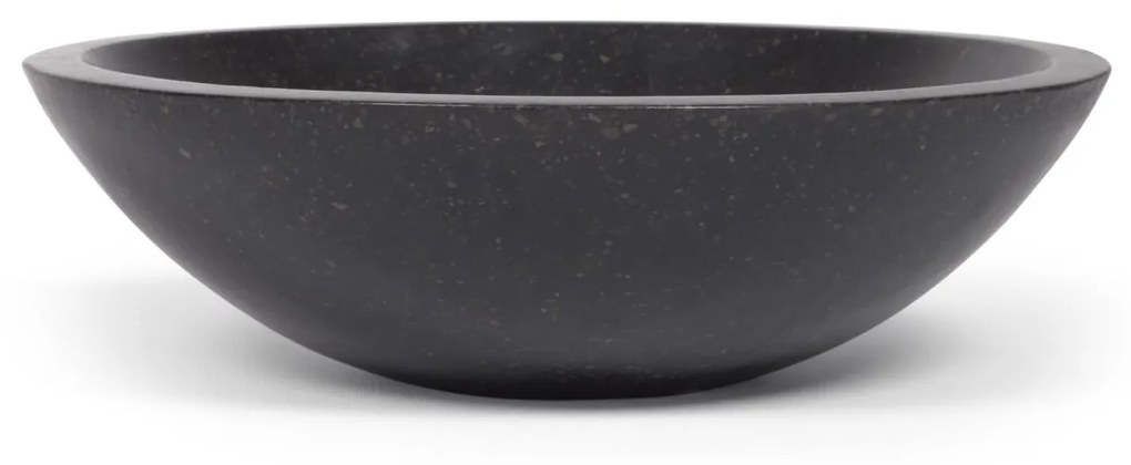 Kave Home - Lavabo da appoggio Delina in terrazzo nero Ã˜ 40 cm