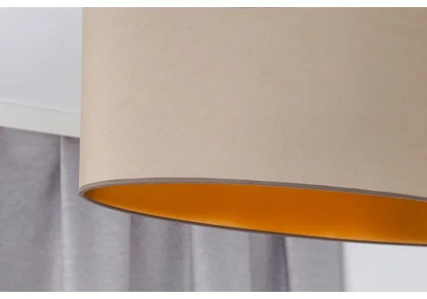 Duolla - Lampadario a sospensione con filo OVAL VEGAN 2xE27/15W/230V beige