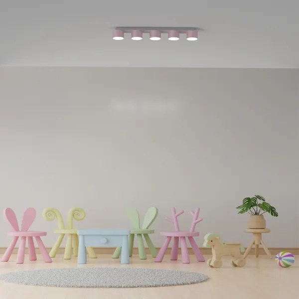 Plafoniera DIXIE 5xGX53/11W/230V rosa