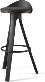 Sgabello per cucina bar in metallo verniciato Nero REINA set 2 pezzi