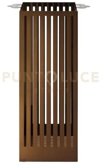 Porta ombrelli old caramello industrial in ferro 34x21x55hcm