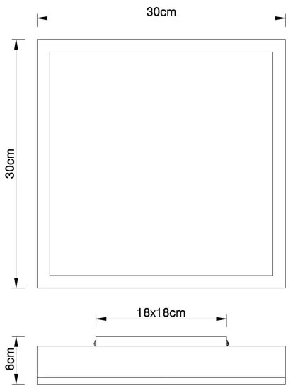 Globo 416080AD1 - Plafoniera LED DORO LED/12W/230V 3000K 30x30 cm