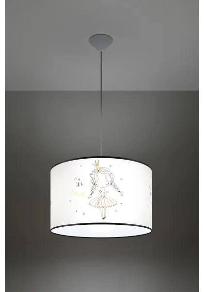 Sollux SL.1415 - Lampadario a sospensione per bambini PRINCESS 1xE27/15W/230V diametro 40 cm