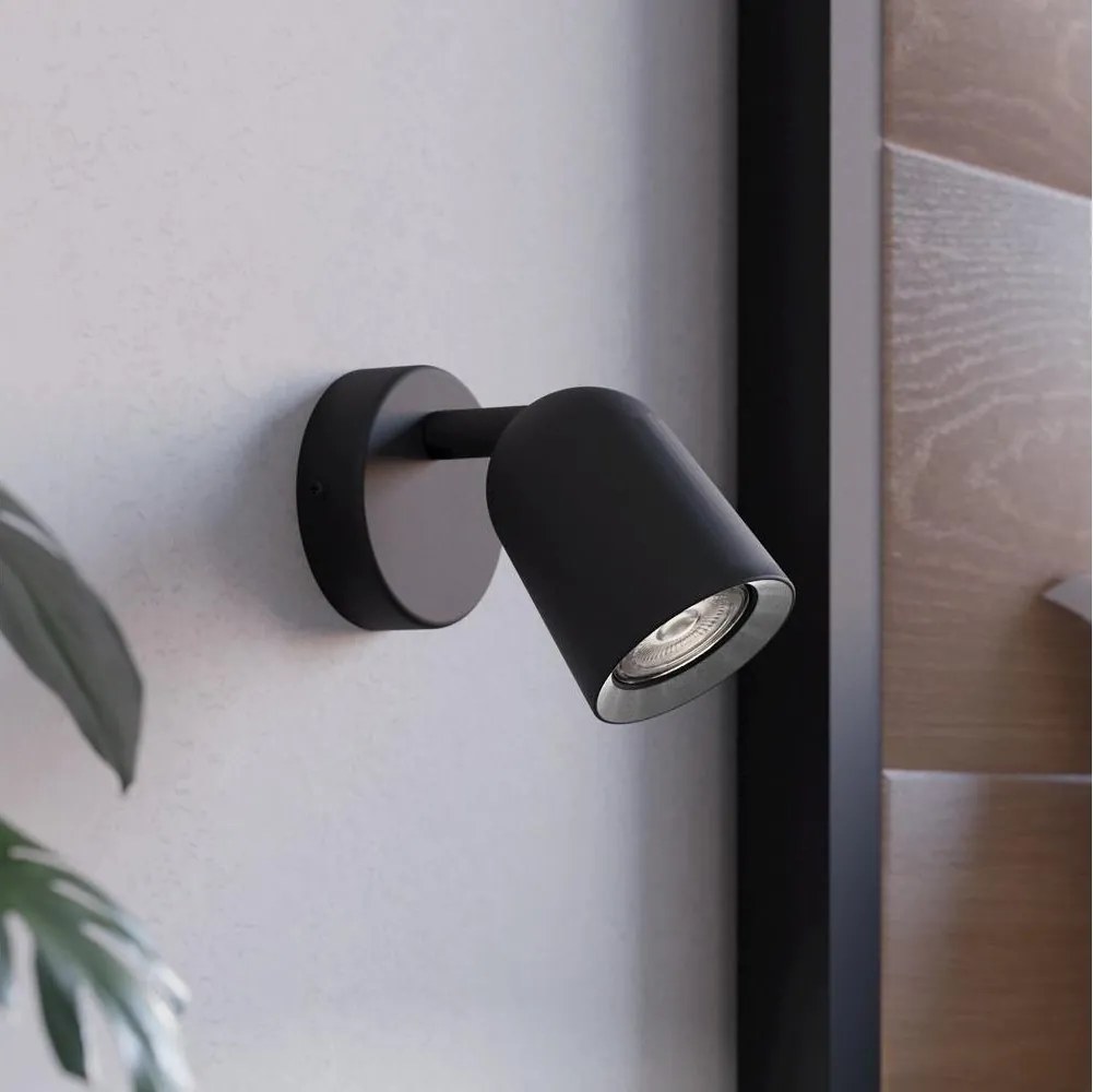 Eglo 901952 - Faretto da parete CAMALDOLI 1xGU10/5W/230V nero