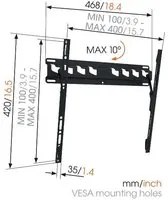 Vogel's ma3010 165,1 cm (65 ) nero - VOG8573010