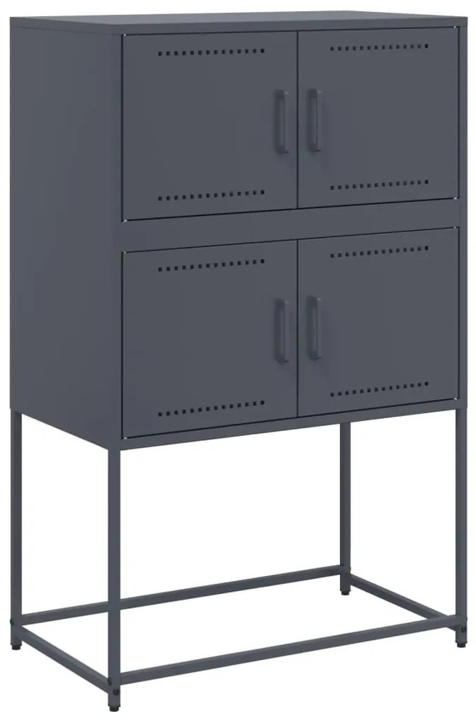 Credenza antracite 68,5x38,5x107 cm in acciaio