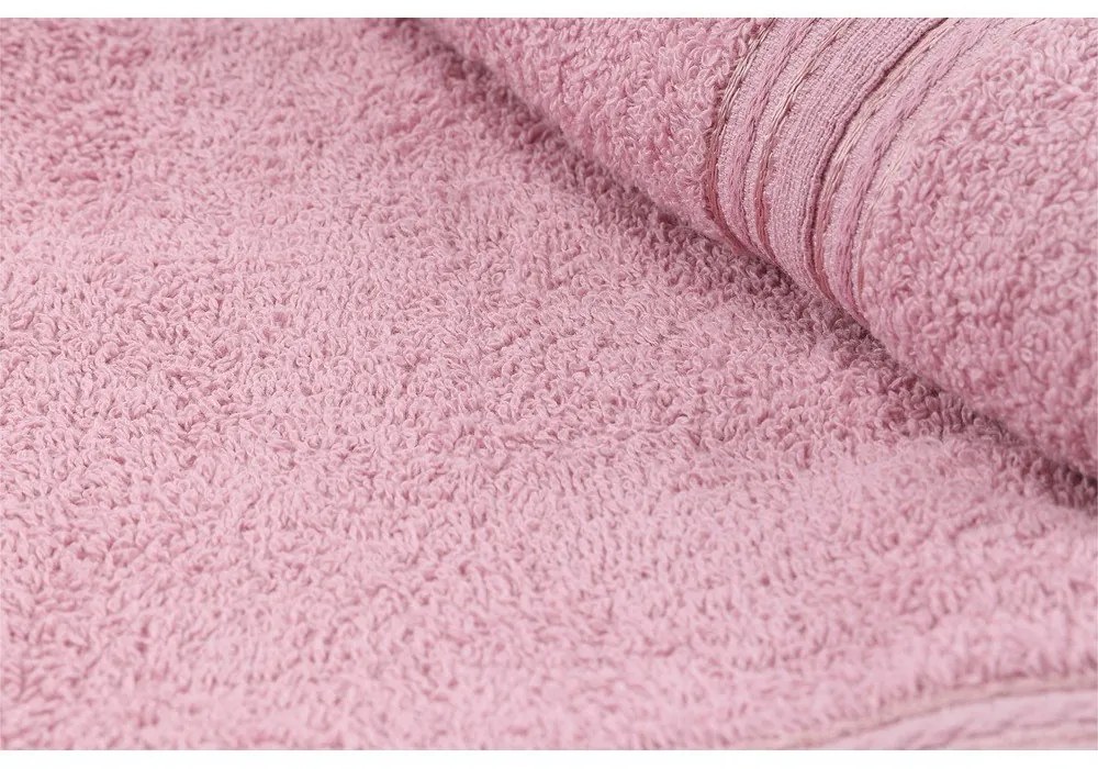 Asciugamani e teli da bagno in cotone rosa in set di 2 pezzi Dora - Foutastic