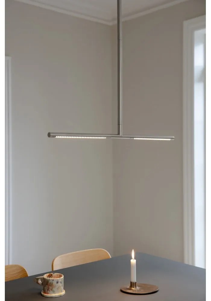 Lampadario LED argentato in metallo con paralume in metallo Omni Ceiling – UMAGE