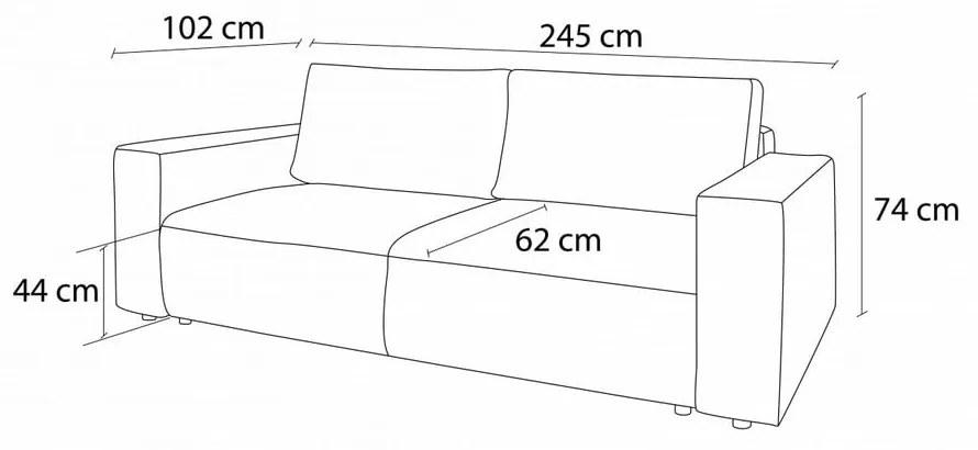 Divano turchese allungabile con rivestimento in velluto a coste 245 cm Nihad – Bobochic Paris