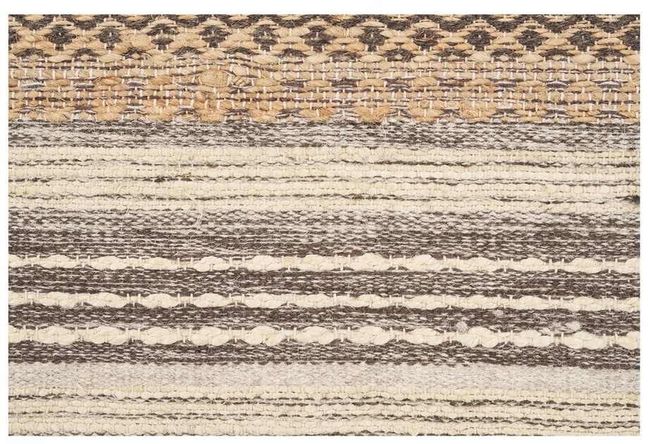 Tappeto marrone in misto iuta tessuto a mano 60x90 cm Morena – House Nordic