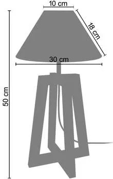 Tosel  Lampade d’ufficio lampada da comodino tondo legno taupe  Tosel