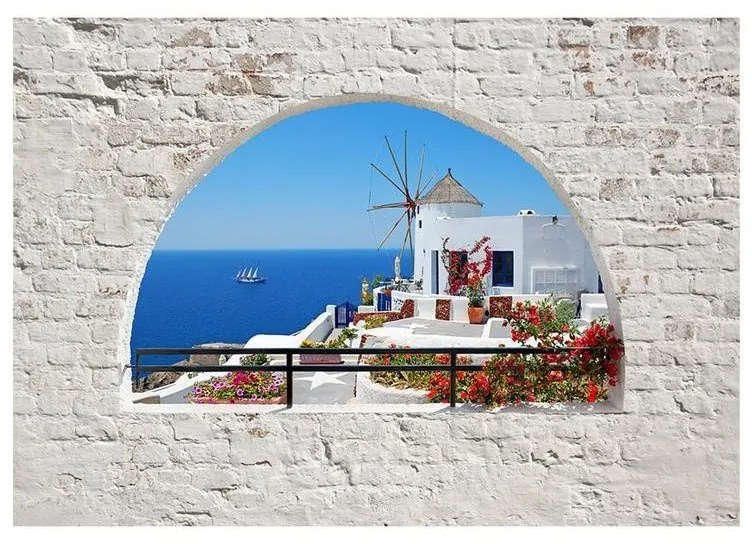 Fotomurale adesivo  Viaggio a Santorini  Larghezza x Altezza Home decor 147x105